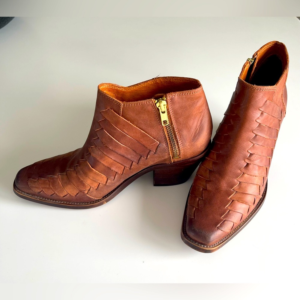 Free People, leather ankle boots, size 38